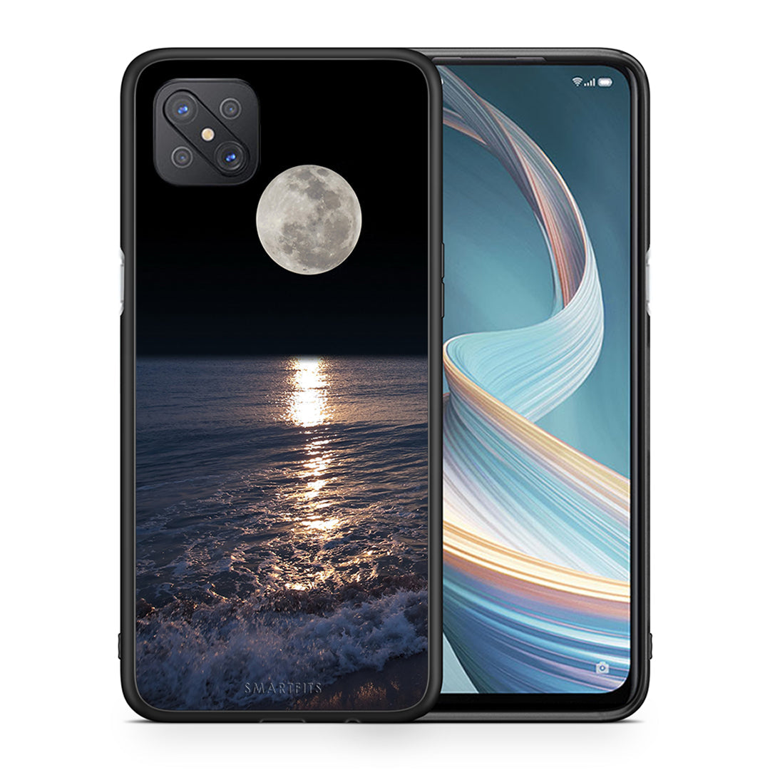 Θήκη Oppo Reno4 Z 5G Moon Landscape από τη Smartfits με σχέδιο στο πίσω μέρος και μαύρο περίβλημα | Oppo Reno4 Z 5G Moon Landscape case with colorful back and black bezels