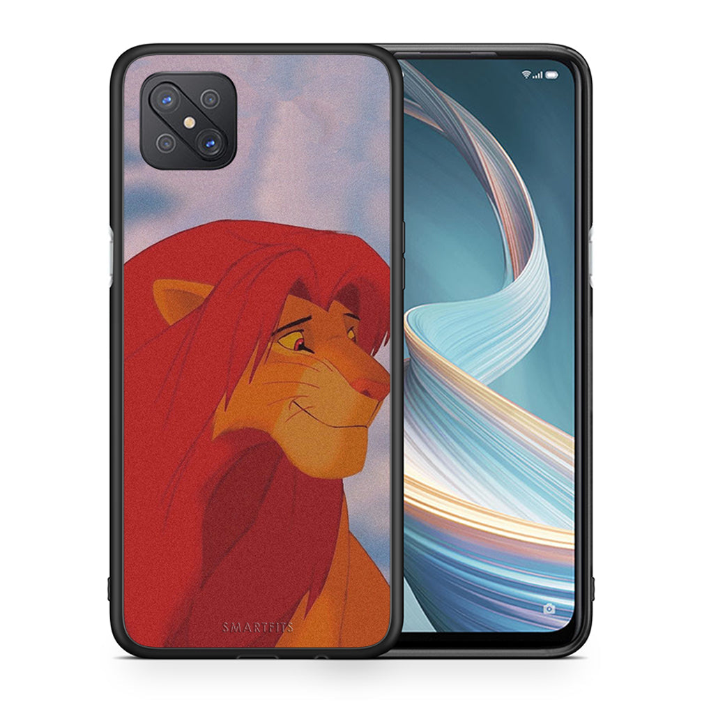 Θήκη Αγίου Βαλεντίνου Oppo Reno4 Z 5G Lion Love 1 από τη Smartfits με σχέδιο στο πίσω μέρος και μαύρο περίβλημα | Oppo Reno4 Z 5G Lion Love 1 case with colorful back and black bezels