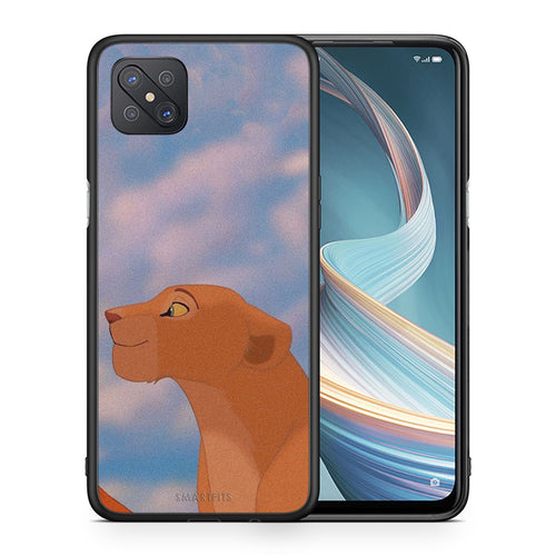 Θήκη Αγίου Βαλεντίνου Oppo Reno4 Z 5G Lion Love 2 από τη Smartfits με σχέδιο στο πίσω μέρος και μαύρο περίβλημα | Oppo Reno4 Z 5G Lion Love 2 case with colorful back and black bezels