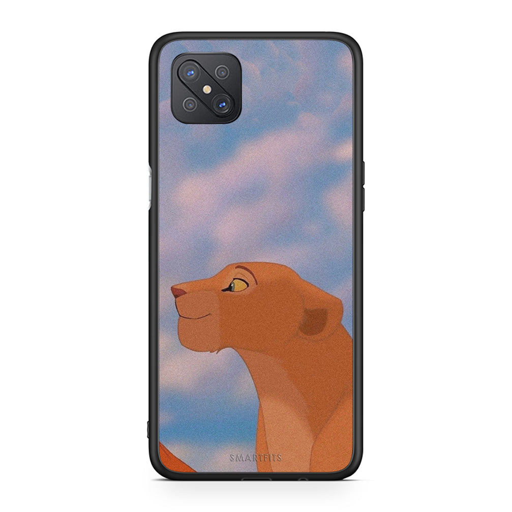 Oppo Reno4 Z 5G Lion Love 2 Θήκη Αγίου Βαλεντίνου από τη Smartfits με σχέδιο στο πίσω μέρος και μαύρο περίβλημα | Smartphone case with colorful back and black bezels by Smartfits