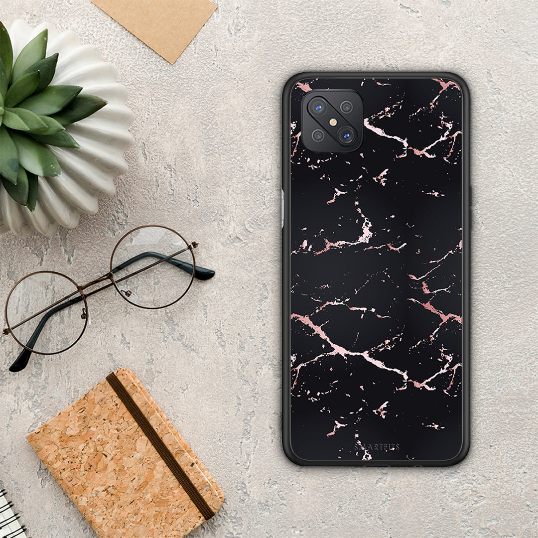 Marble Black Rosegold - Oppo Reno4 Z 5G / A92s θήκη