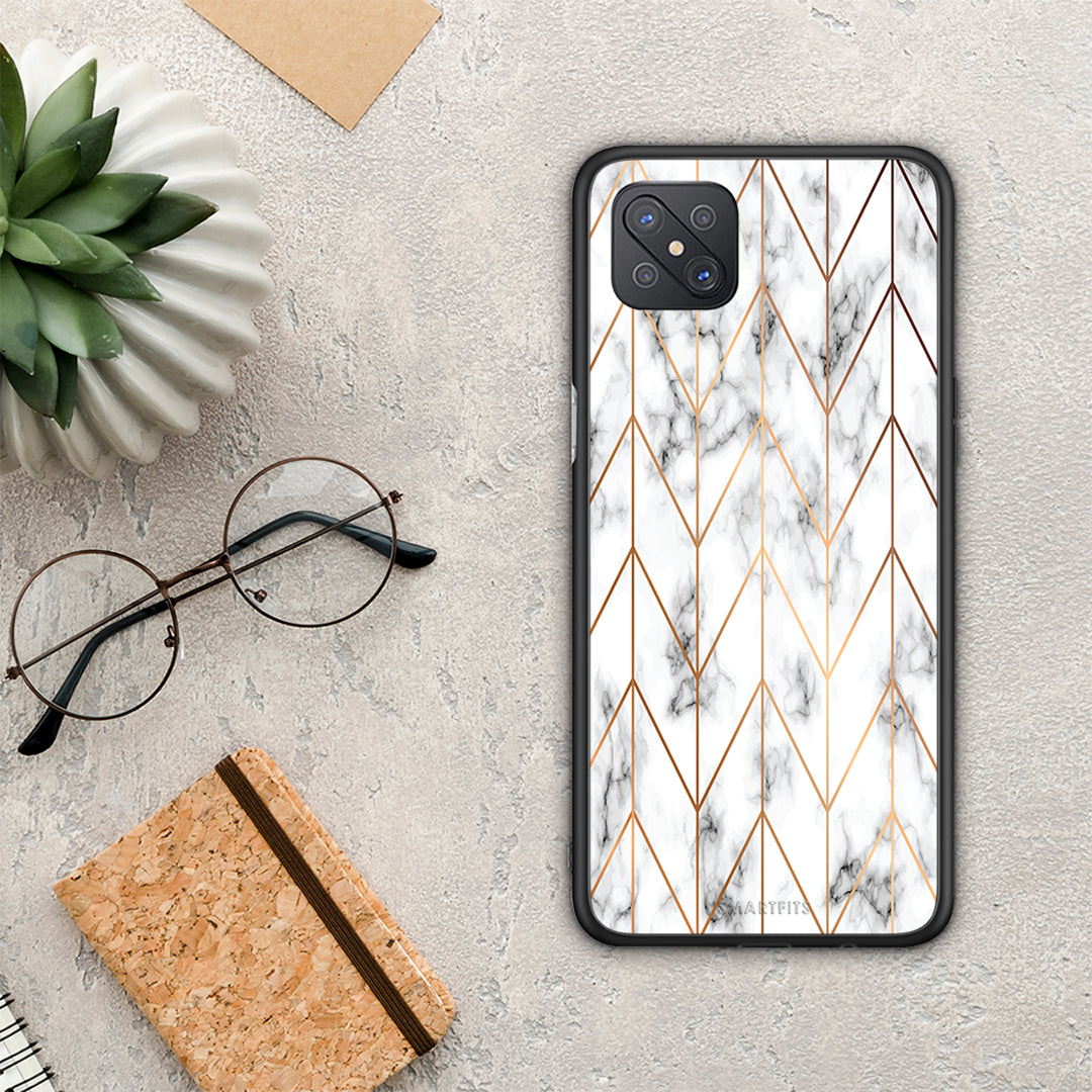 Marble Gold Geometric - Oppo Reno4 Z 5G / A92s θήκη