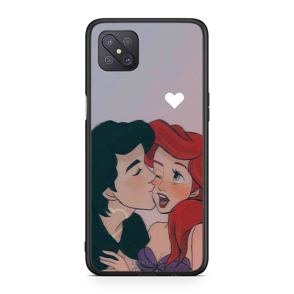 Oppo Reno4 Z 5G Mermaid Love Θήκη Αγίου Βαλεντίνου από τη Smartfits με σχέδιο στο πίσω μέρος και μαύρο περίβλημα | Smartphone case with colorful back and black bezels by Smartfits