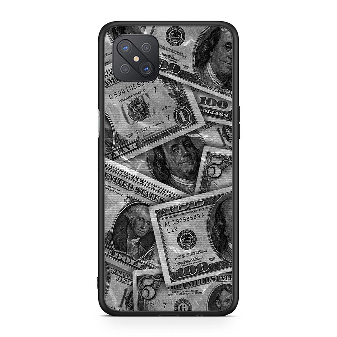 Oppo Reno4 Z 5G Money Dollars θήκη από τη Smartfits με σχέδιο στο πίσω μέρος και μαύρο περίβλημα | Smartphone case with colorful back and black bezels by Smartfits
