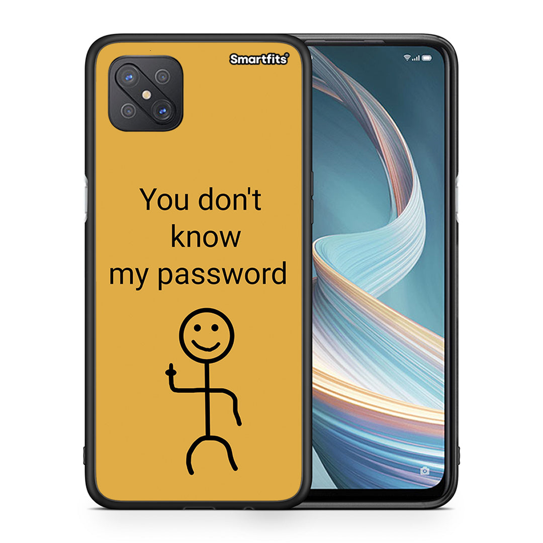 Θήκη Oppo Reno4 Z 5G My Password από τη Smartfits με σχέδιο στο πίσω μέρος και μαύρο περίβλημα | Oppo Reno4 Z 5G My Password case with colorful back and black bezels