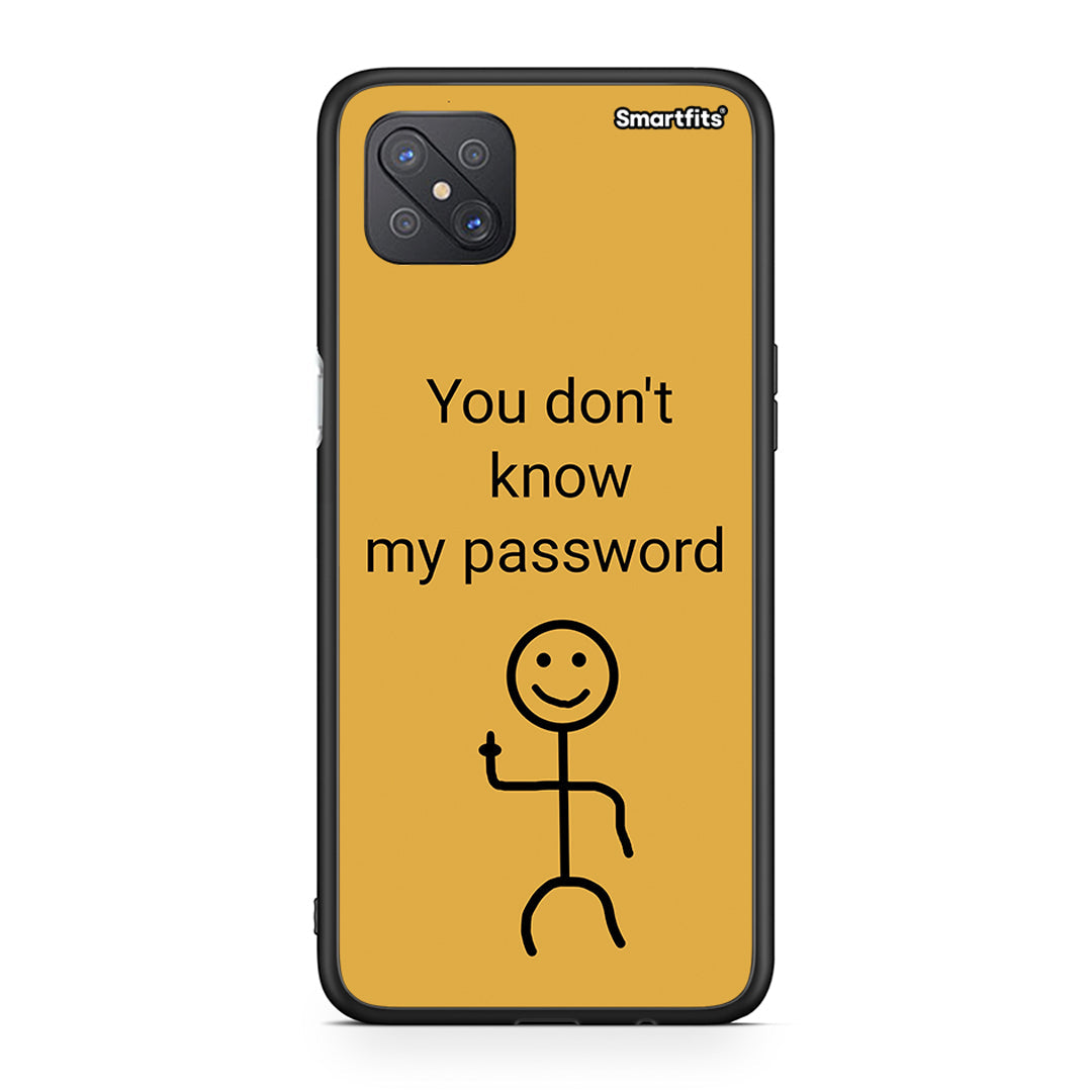 Oppo Reno4 Z 5G My Password θήκη από τη Smartfits με σχέδιο στο πίσω μέρος και μαύρο περίβλημα | Smartphone case with colorful back and black bezels by Smartfits
