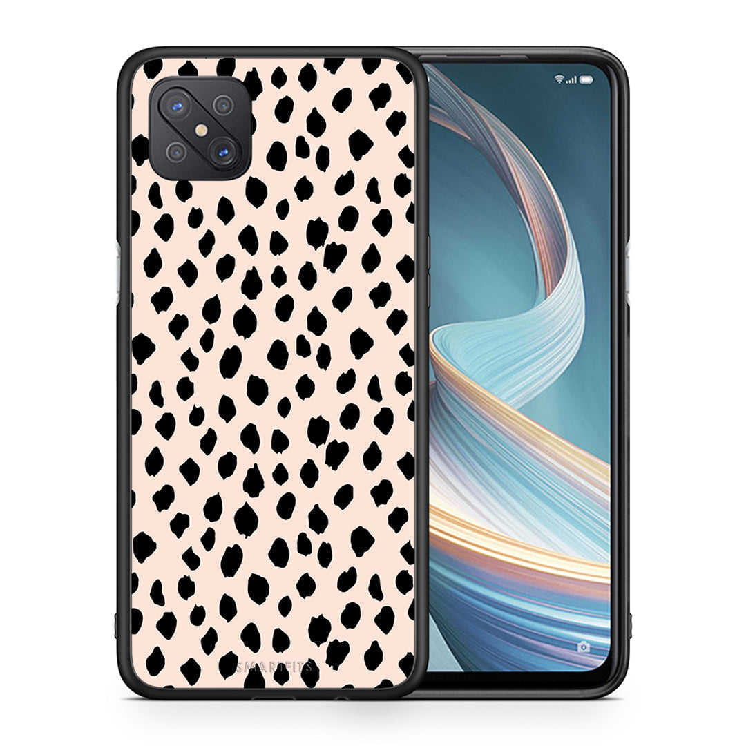 Θήκη Oppo Reno4 Z 5G New Polka Dots από τη Smartfits με σχέδιο στο πίσω μέρος και μαύρο περίβλημα | Oppo Reno4 Z 5G New Polka Dots case with colorful back and black bezels