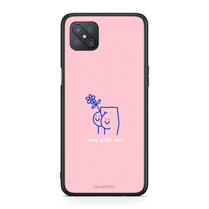 Oppo Reno4 Z 5G Nice Day θήκη από τη Smartfits με σχέδιο στο πίσω μέρος και μαύρο περίβλημα | Smartphone case with colorful back and black bezels by Smartfits