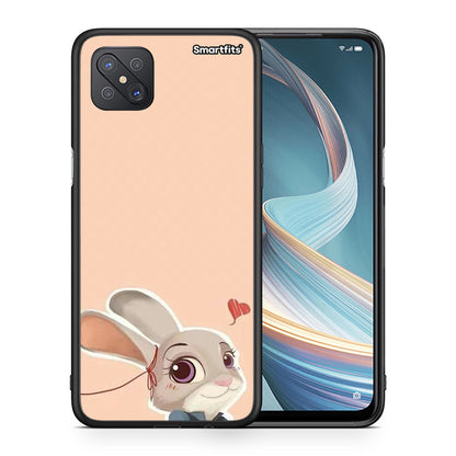 Θήκη Oppo Reno4 Z 5G Nick Wilde And Judy Hopps Love 2 από τη Smartfits με σχέδιο στο πίσω μέρος και μαύρο περίβλημα | Oppo Reno4 Z 5G Nick Wilde And Judy Hopps Love 2 case with colorful back and black bezels