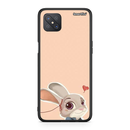 Oppo Reno4 Z 5G Nick Wilde And Judy Hopps Love 2 θήκη από τη Smartfits με σχέδιο στο πίσω μέρος και μαύρο περίβλημα | Smartphone case with colorful back and black bezels by Smartfits