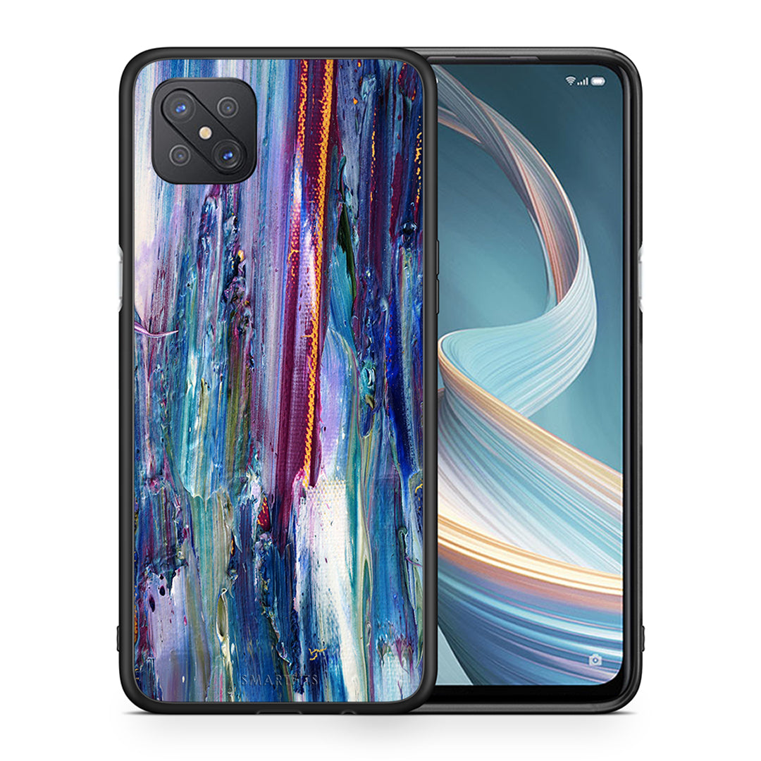 Θήκη Oppo Reno4 Z 5G Winter Paint από τη Smartfits με σχέδιο στο πίσω μέρος και μαύρο περίβλημα | Oppo Reno4 Z 5G Winter Paint case with colorful back and black bezels