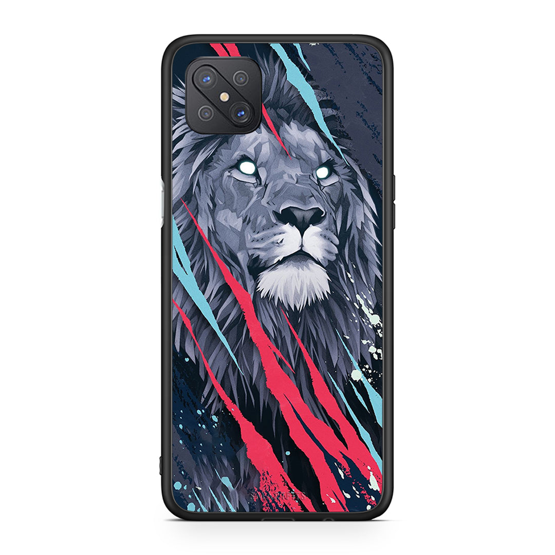 4 - Oppo Reno4 Z 5G Lion Designer PopArt case, cover, bumper