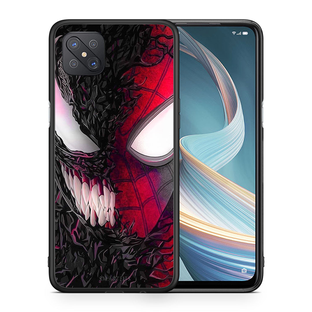 Θήκη Oppo Reno4 Z 5G SpiderVenom PopArt από τη Smartfits με σχέδιο στο πίσω μέρος και μαύρο περίβλημα | Oppo Reno4 Z 5G SpiderVenom PopArt case with colorful back and black bezels