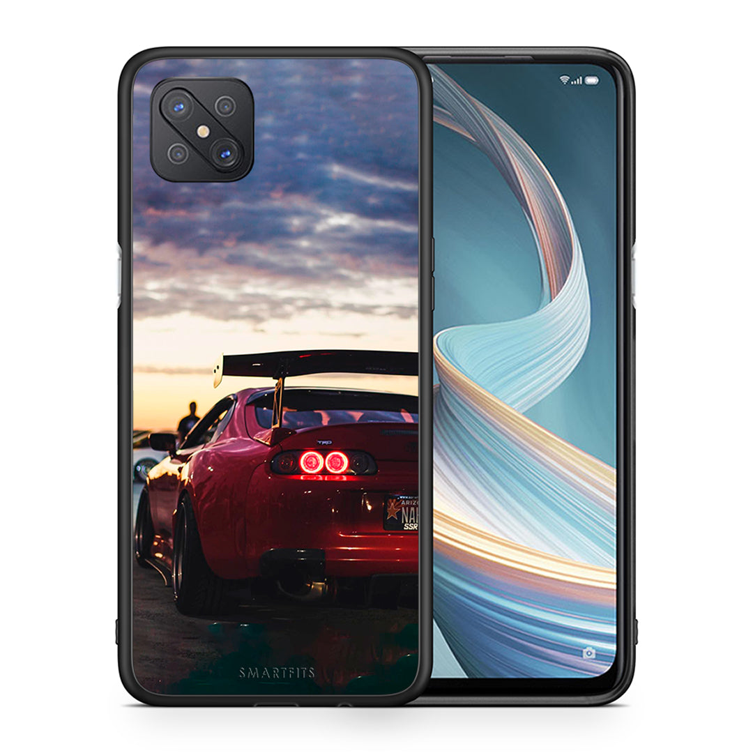 Θήκη Oppo Reno4 Z 5G Racing Supra από τη Smartfits με σχέδιο στο πίσω μέρος και μαύρο περίβλημα | Oppo Reno4 Z 5G Racing Supra case with colorful back and black bezels