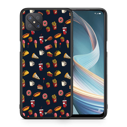 Θήκη Oppo Reno4 Z 5G Hungry Random από τη Smartfits με σχέδιο στο πίσω μέρος και μαύρο περίβλημα | Oppo Reno4 Z 5G Hungry Random case with colorful back and black bezels