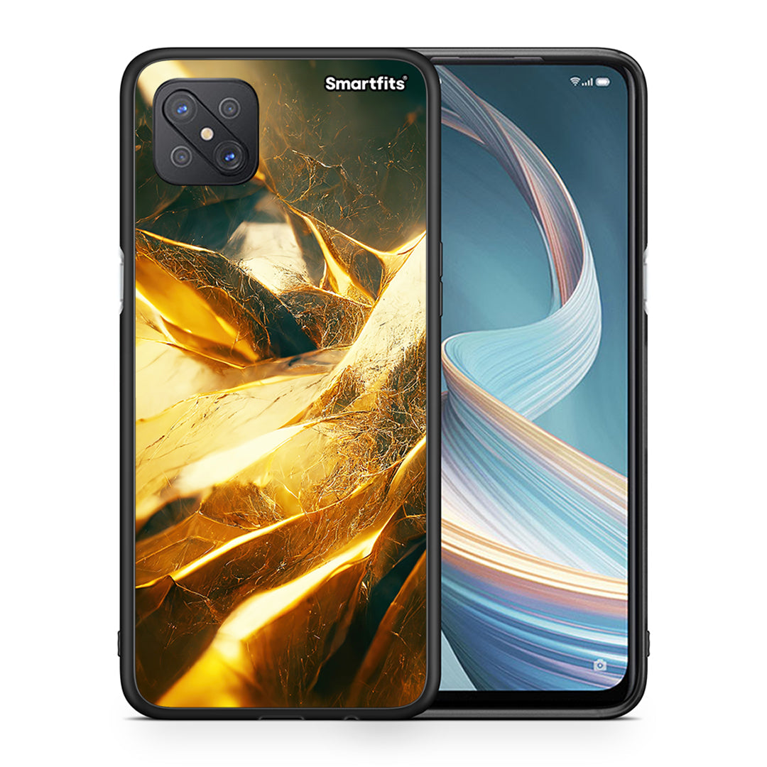 Θήκη Oppo Reno4 Z 5G Real Gold από τη Smartfits με σχέδιο στο πίσω μέρος και μαύρο περίβλημα | Oppo Reno4 Z 5G Real Gold case with colorful back and black bezels
