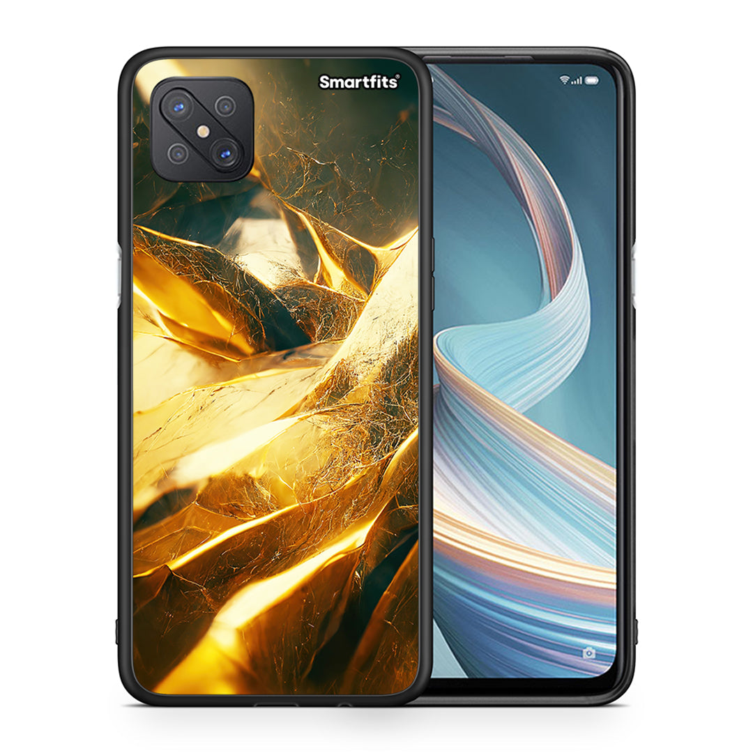 Θήκη Oppo Reno4 Z 5G Real Gold από τη Smartfits με σχέδιο στο πίσω μέρος και μαύρο περίβλημα | Oppo Reno4 Z 5G Real Gold case with colorful back and black bezels