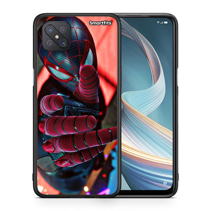 Θήκη Oppo Reno4 Z 5G Spider Hand από τη Smartfits με σχέδιο στο πίσω μέρος και μαύρο περίβλημα | Oppo Reno4 Z 5G Spider Hand case with colorful back and black bezels