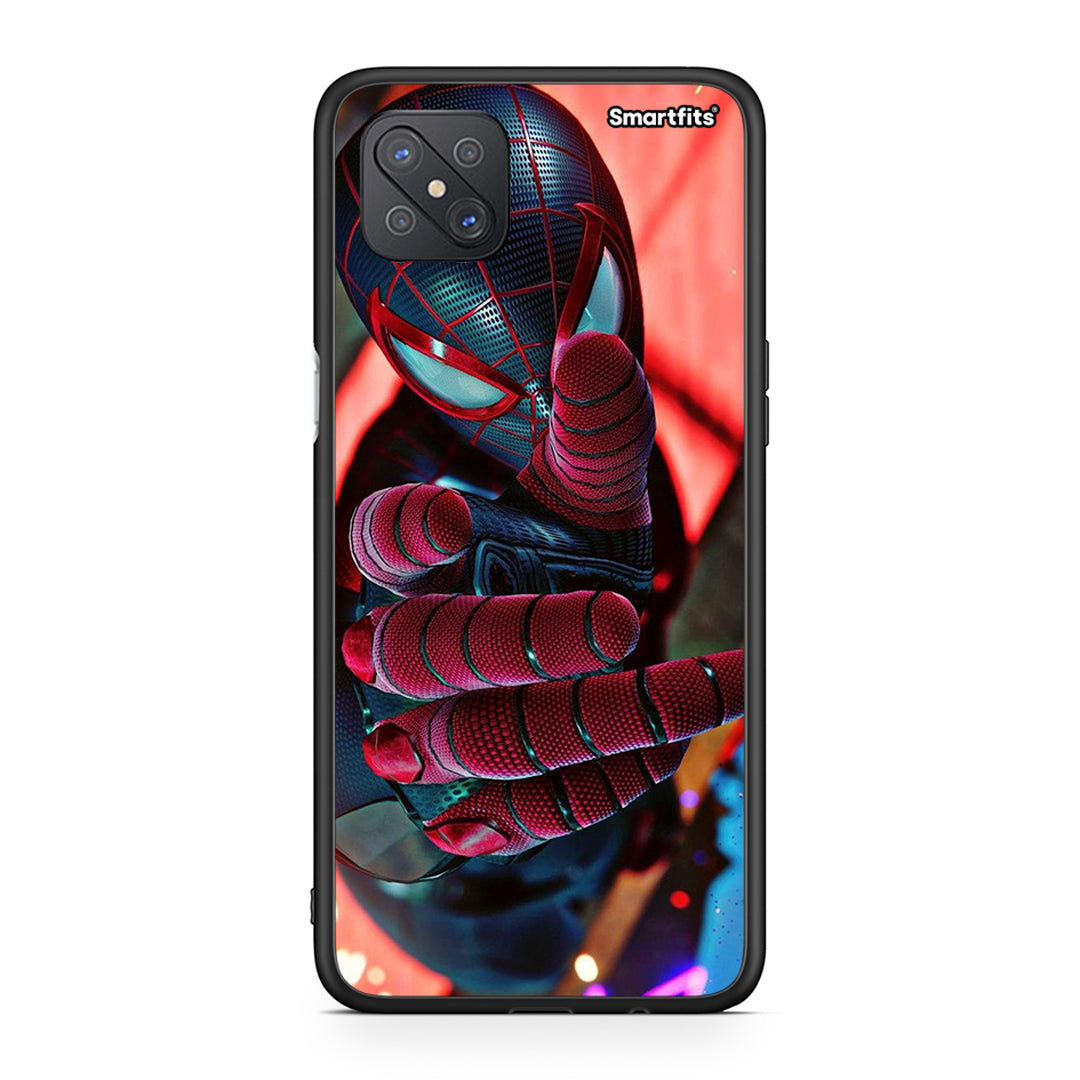 Oppo Reno4 Z 5G Spider Hand θήκη από τη Smartfits με σχέδιο στο πίσω μέρος και μαύρο περίβλημα | Smartphone case with colorful back and black bezels by Smartfits