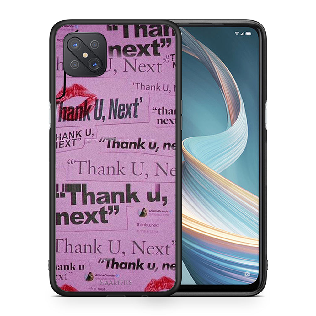 Θήκη Αγίου Βαλεντίνου Oppo Reno4 Z 5G Thank You Next από τη Smartfits με σχέδιο στο πίσω μέρος και μαύρο περίβλημα | Oppo Reno4 Z 5G Thank You Next case with colorful back and black bezels