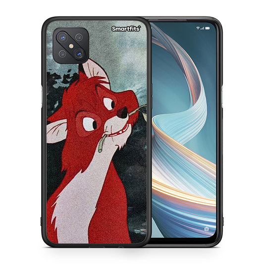 Θήκη Oppo Reno4 Z 5G Tod And Vixey Love 1 από τη Smartfits με σχέδιο στο πίσω μέρος και μαύρο περίβλημα | Oppo Reno4 Z 5G Tod And Vixey Love 1 case with colorful back and black bezels