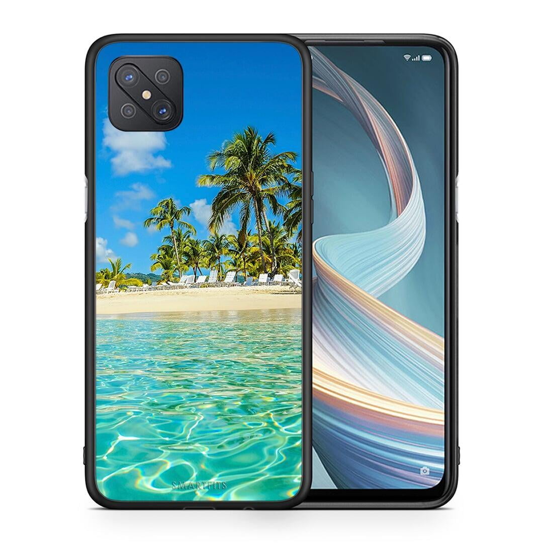 Θήκη Oppo Reno4 Z 5G Tropical Vibes από τη Smartfits με σχέδιο στο πίσω μέρος και μαύρο περίβλημα | Oppo Reno4 Z 5G Tropical Vibes case with colorful back and black bezels