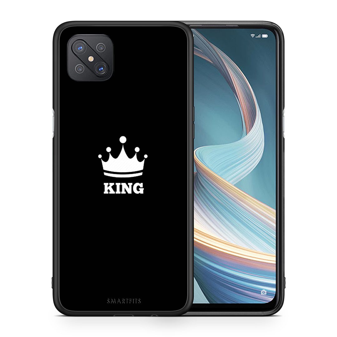 Θήκη Oppo Reno4 Z 5G King Valentine από τη Smartfits με σχέδιο στο πίσω μέρος και μαύρο περίβλημα | Oppo Reno4 Z 5G King Valentine case with colorful back and black bezels