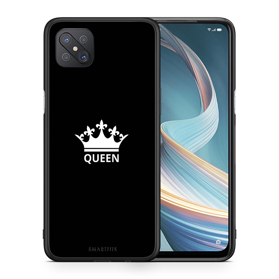 Θήκη Oppo Reno4 Z 5G Queen Valentine από τη Smartfits με σχέδιο στο πίσω μέρος και μαύρο περίβλημα | Oppo Reno4 Z 5G Queen Valentine case with colorful back and black bezels