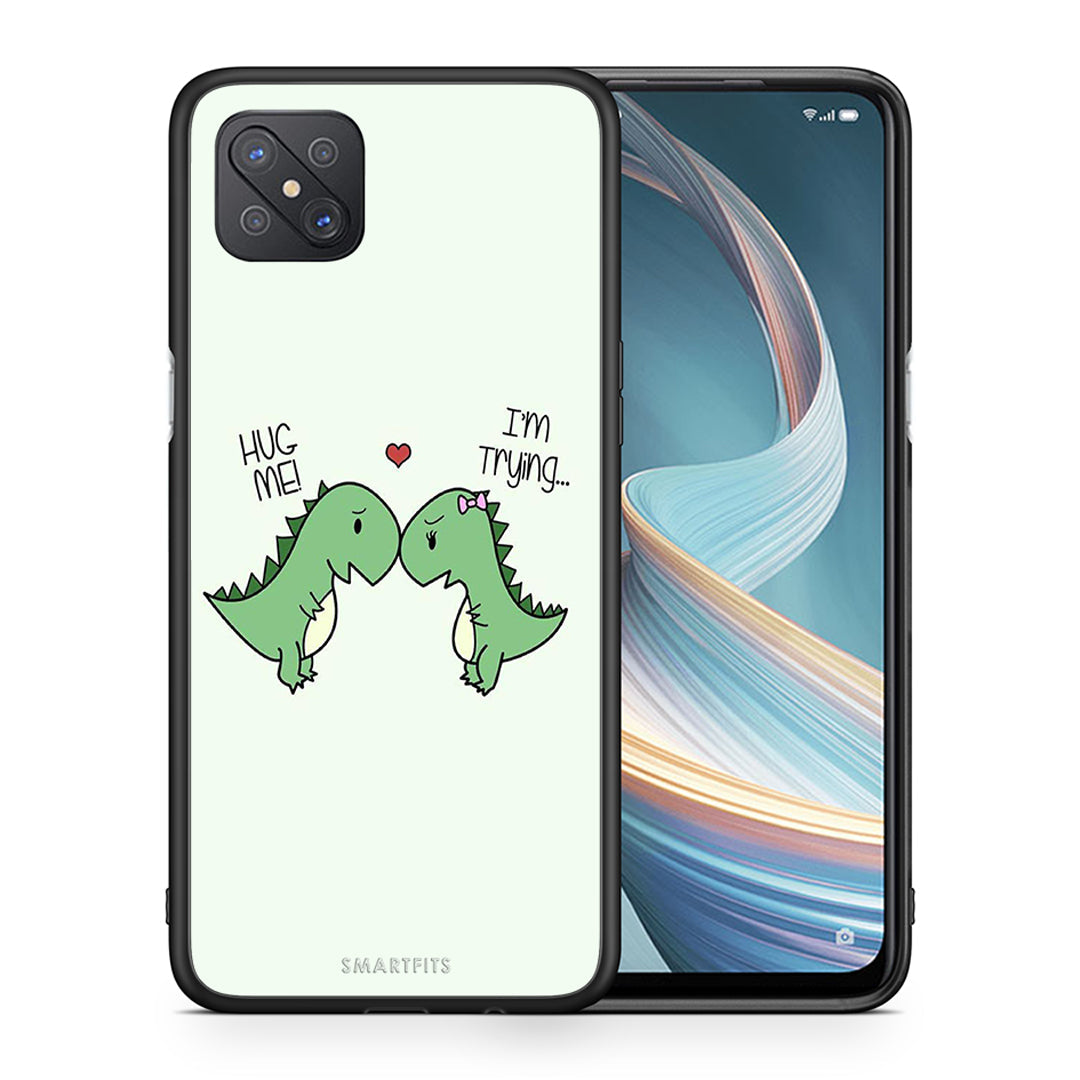 Θήκη Oppo Reno4 Z 5G Rex Valentine από τη Smartfits με σχέδιο στο πίσω μέρος και μαύρο περίβλημα | Oppo Reno4 Z 5G Rex Valentine case with colorful back and black bezels