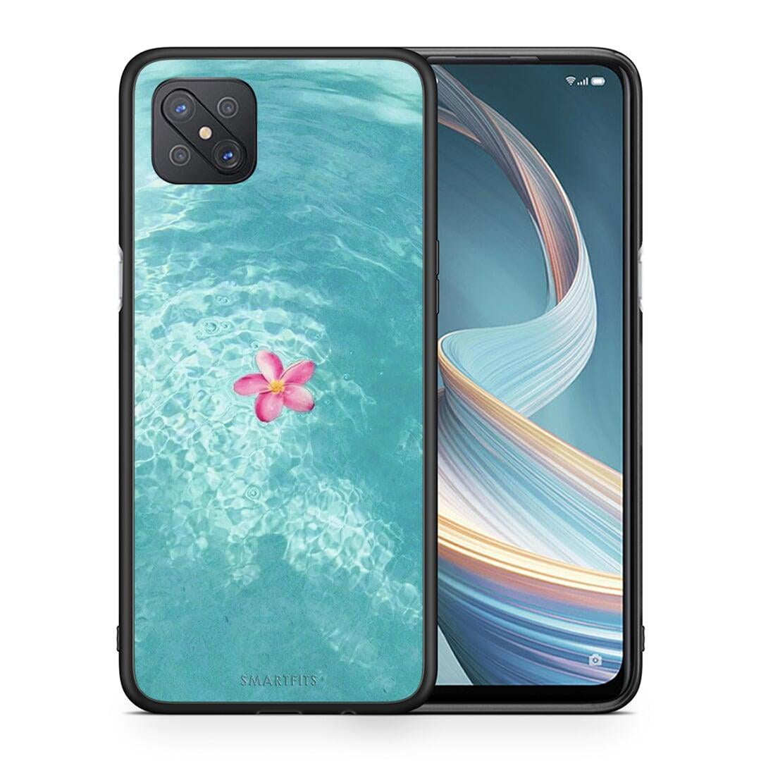 Θήκη Oppo Reno4 Z 5G Water Flower από τη Smartfits με σχέδιο στο πίσω μέρος και μαύρο περίβλημα | Oppo Reno4 Z 5G Water Flower case with colorful back and black bezels