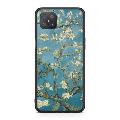 Oppo Reno4 Z 5G White Blossoms θήκη από τη Smartfits με σχέδιο στο πίσω μέρος και μαύρο περίβλημα | Smartphone case with colorful back and black bezels by Smartfits