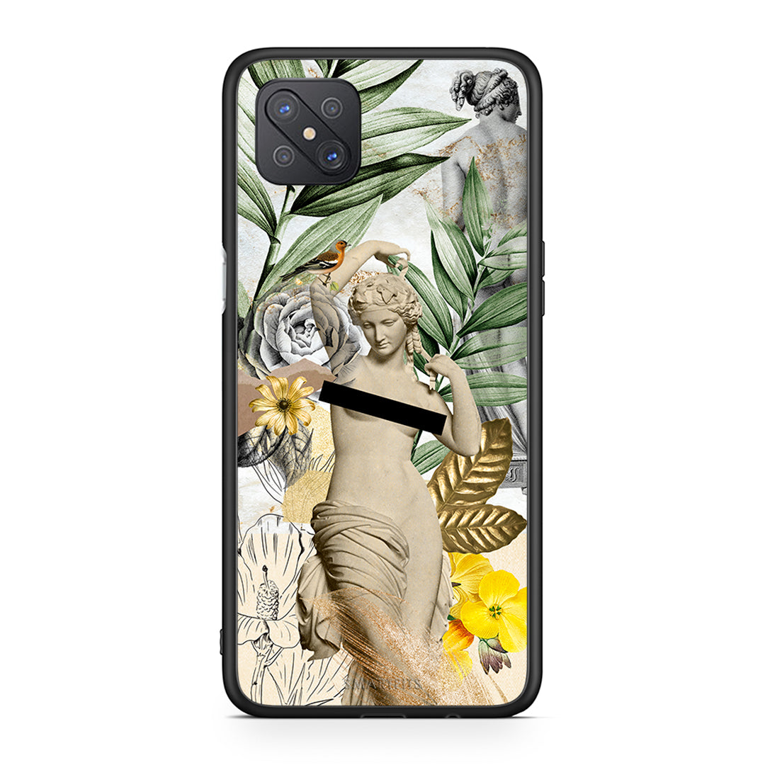 Oppo Reno4 Z 5G Woman Statue θήκη από τη Smartfits με σχέδιο στο πίσω μέρος και μαύρο περίβλημα | Smartphone case with colorful back and black bezels by Smartfits