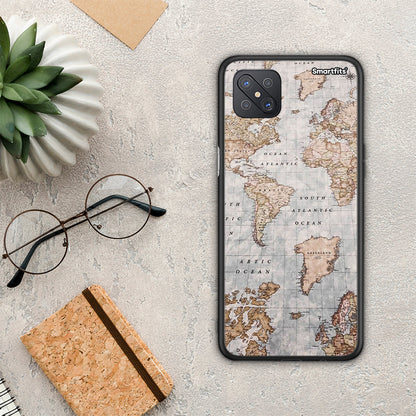 World Map - Oppo Reno4 Z 5G / A92s θήκη