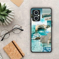 Thumbnail for Θήκη Oppo Reno7 Lite Aesthetic Summer από τη Smartfits με σχέδιο στο πίσω μέρος και μαύρο περίβλημα | Oppo Reno7 Lite Aesthetic Summer Case with Colorful Back and Black Bezels