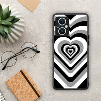 Thumbnail for Θήκη Oppo Reno7 Lite Black Hearts από τη Smartfits με σχέδιο στο πίσω μέρος και μαύρο περίβλημα | Oppo Reno7 Lite Black Hearts Case with Colorful Back and Black Bezels