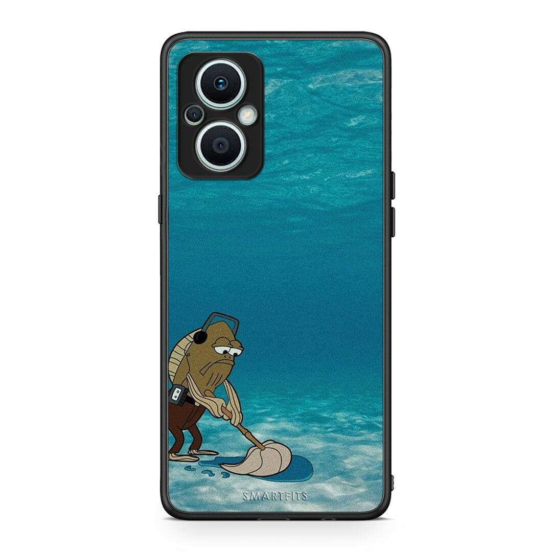 Θήκη Oppo Reno7 Lite Clean The Ocean από τη Smartfits με σχέδιο στο πίσω μέρος και μαύρο περίβλημα | Oppo Reno7 Lite Clean The Ocean Case with Colorful Back and Black Bezels