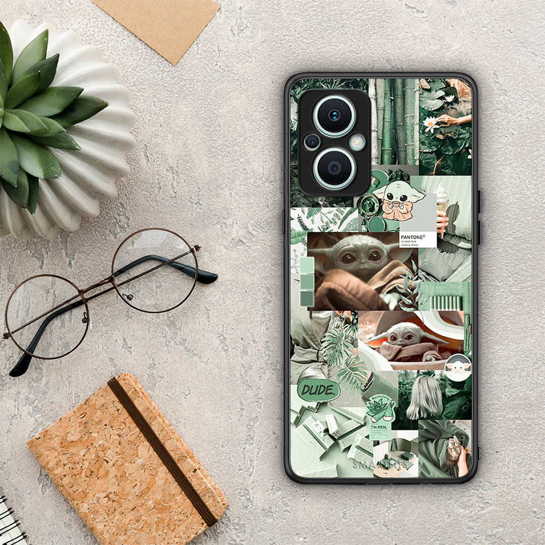 Θήκη Oppo Reno7 Lite Collage Dude από τη Smartfits με σχέδιο στο πίσω μέρος και μαύρο περίβλημα | Oppo Reno7 Lite Collage Dude Case with Colorful Back and Black Bezels