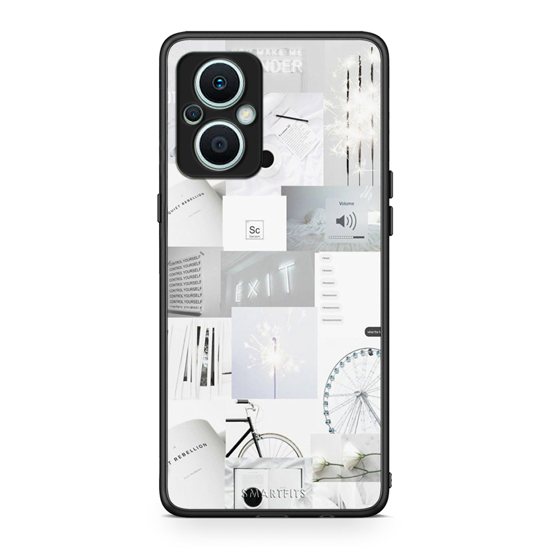 Θήκη Oppo Reno7 Lite Collage Make Me Wonder από τη Smartfits με σχέδιο στο πίσω μέρος και μαύρο περίβλημα | Oppo Reno7 Lite Collage Make Me Wonder Case with Colorful Back and Black Bezels