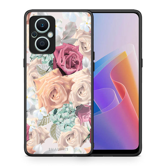 Θήκη Oppo Reno7 Lite Floral Bouquet από τη Smartfits με σχέδιο στο πίσω μέρος και μαύρο περίβλημα | Oppo Reno7 Lite Floral Bouquet Case with Colorful Back and Black Bezels
