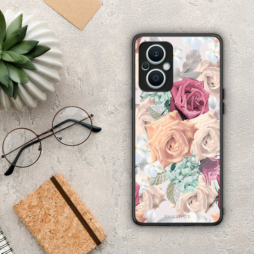 Θήκη Oppo Reno7 Lite Floral Bouquet από τη Smartfits με σχέδιο στο πίσω μέρος και μαύρο περίβλημα | Oppo Reno7 Lite Floral Bouquet Case with Colorful Back and Black Bezels