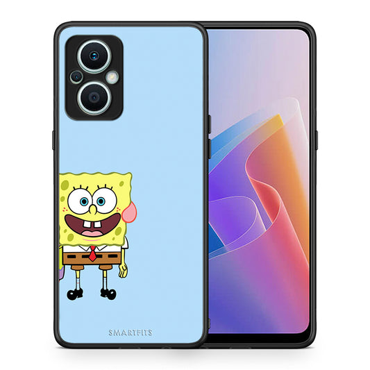 Θήκη Oppo Reno7 Lite Friends Bob από τη Smartfits με σχέδιο στο πίσω μέρος και μαύρο περίβλημα | Oppo Reno7 Lite Friends Bob Case with Colorful Back and Black Bezels