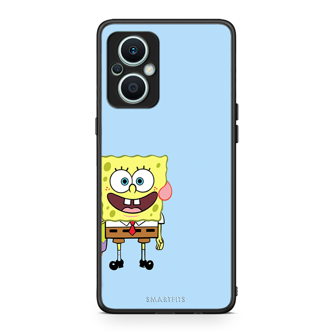 Θήκη Oppo Reno7 Lite Friends Bob από τη Smartfits με σχέδιο στο πίσω μέρος και μαύρο περίβλημα | Oppo Reno7 Lite Friends Bob Case with Colorful Back and Black Bezels