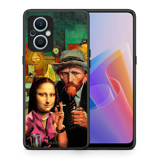 Θήκη Oppo Reno7 Lite Funny Art από τη Smartfits με σχέδιο στο πίσω μέρος και μαύρο περίβλημα | Oppo Reno7 Lite Funny Art Case with Colorful Back and Black Bezels