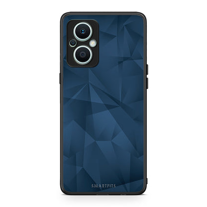 Θήκη Oppo Reno7 Lite Geometric Blue Abstract από τη Smartfits με σχέδιο στο πίσω μέρος και μαύρο περίβλημα | Oppo Reno7 Lite Geometric Blue Abstract Case with Colorful Back and Black Bezels