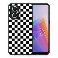 Thumbnail for Θήκη Oppo Reno7 Lite Geometric Squares από τη Smartfits με σχέδιο στο πίσω μέρος και μαύρο περίβλημα | Oppo Reno7 Lite Geometric Squares Case with Colorful Back and Black Bezels