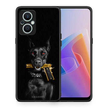 Θήκη Oppo Reno7 Lite Golden Gun από τη Smartfits με σχέδιο στο πίσω μέρος και μαύρο περίβλημα | Oppo Reno7 Lite Golden Gun Case with Colorful Back and Black Bezels