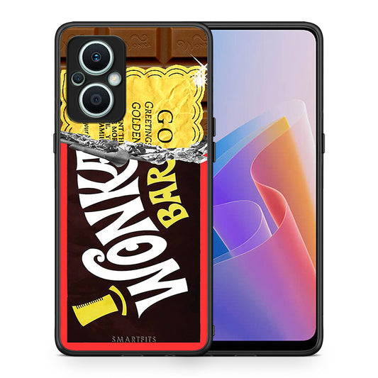 Θήκη Oppo Reno7 Lite Golden Ticket από τη Smartfits με σχέδιο στο πίσω μέρος και μαύρο περίβλημα | Oppo Reno7 Lite Golden Ticket Case with Colorful Back and Black Bezels