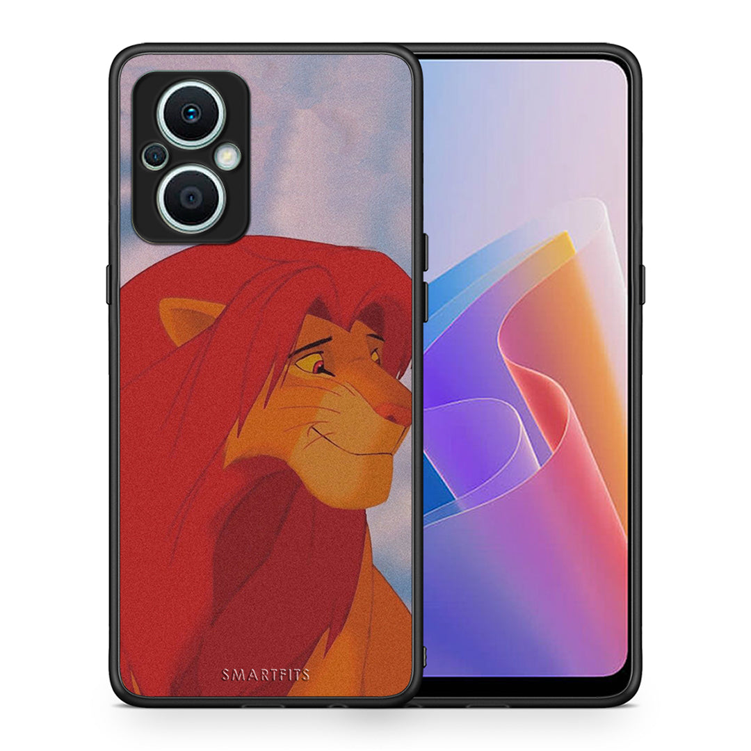 Θήκη Oppo Reno7 Lite Lion Love 1 από τη Smartfits με σχέδιο στο πίσω μέρος και μαύρο περίβλημα | Oppo Reno7 Lite Lion Love 1 Case with Colorful Back and Black Bezels