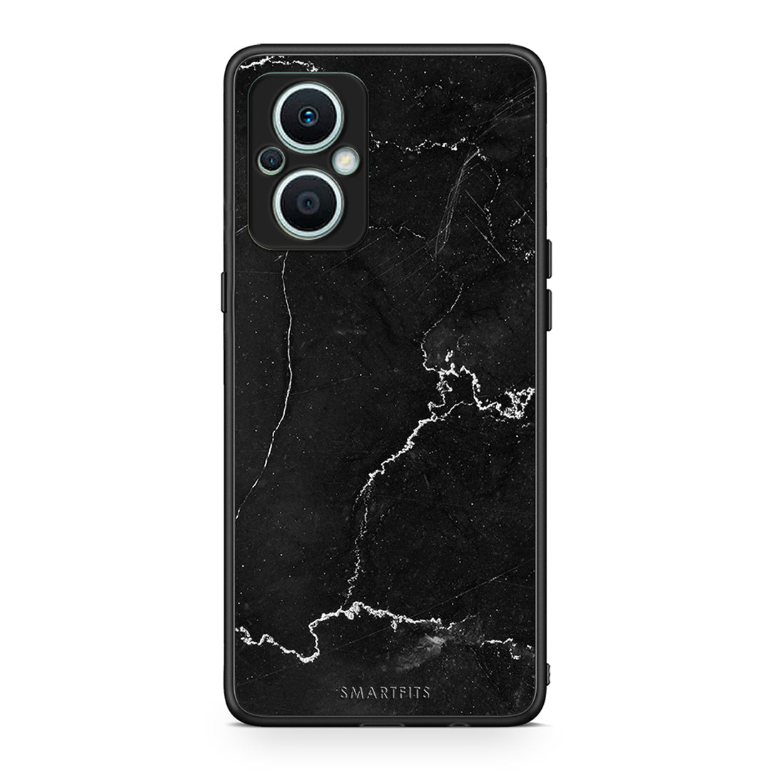 Θήκη Oppo Reno7 Lite Marble Black από τη Smartfits με σχέδιο στο πίσω μέρος και μαύρο περίβλημα | Oppo Reno7 Lite Marble Black Case with Colorful Back and Black Bezels