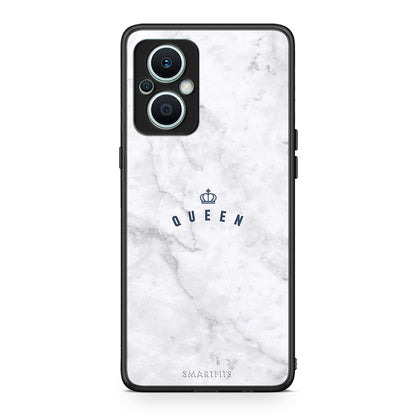 Θήκη Oppo Reno7 Lite Marble Queen από τη Smartfits με σχέδιο στο πίσω μέρος και μαύρο περίβλημα | Oppo Reno7 Lite Marble Queen Case with Colorful Back and Black Bezels